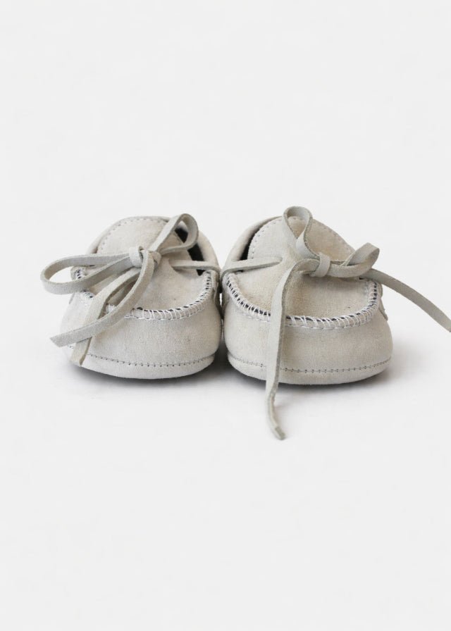 Mocassino Pelle Scamosciata Bianco SM4180T/T04/B corredino e abbigliamento neonato | NANU' BABY