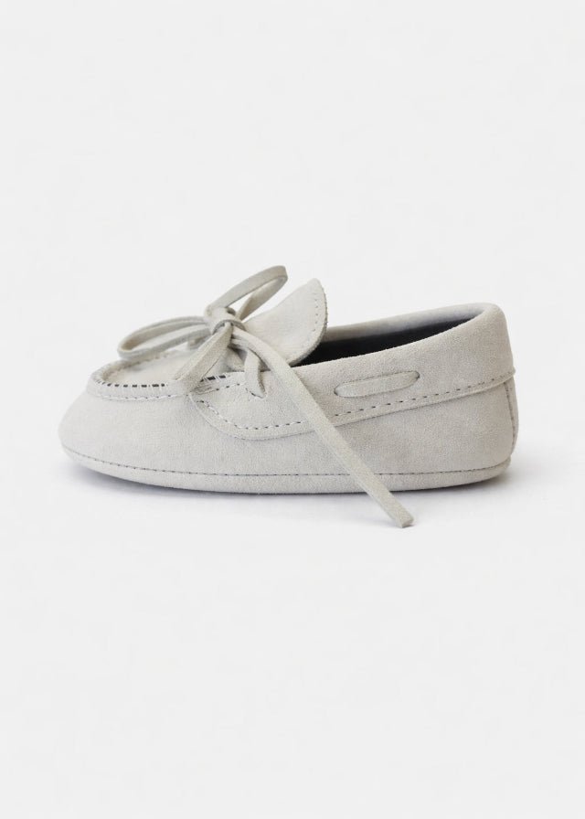 Mocassino Pelle Scamosciata Bianco SM4180T/T04/B corredino e abbigliamento neonato | NANU' BABY