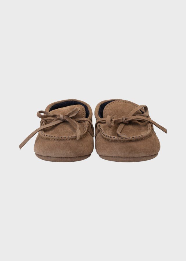 Mocassino Pelle Scamosciata Marrone SM4180T/T04/M corredino e abbigliamento neonato | NANU' BABY
