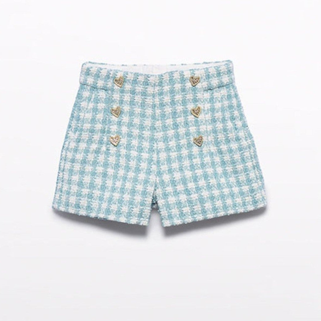 Bermuda quadri lurex Bimba Verde 5719/9 -  NANU' BABY