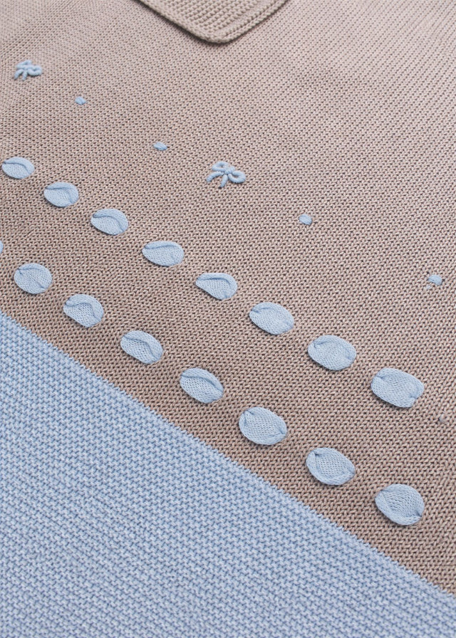 Cotton Blanket with Sand Knots 198/S