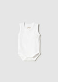 White Sleeveless Bodysuit 1702