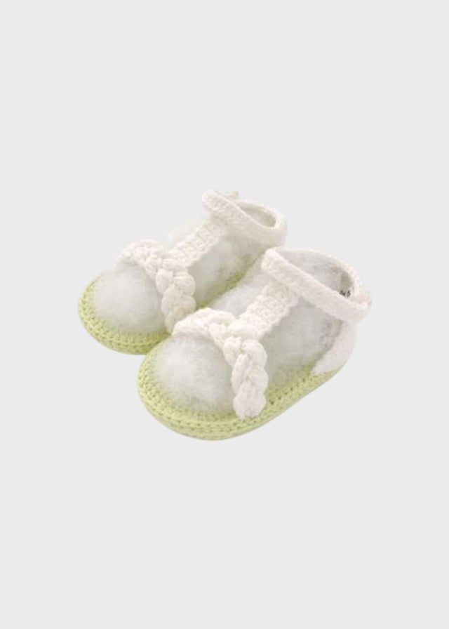 White Embroidered Birth Sandals HUNKAR/SC