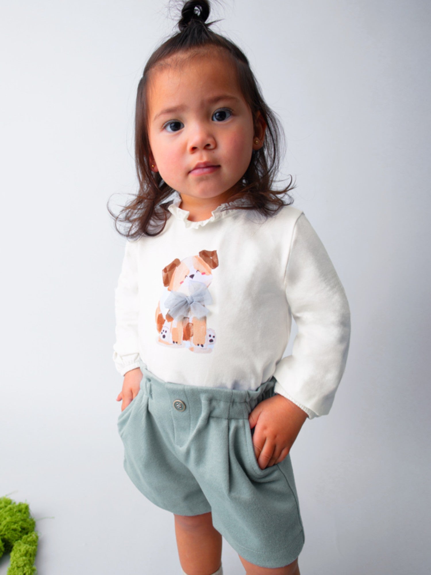 Long sleeve T-shirt for girls CREAM 2075/77