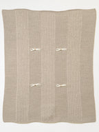 100% Virgin Wool Baby Blanket, Tortora Vanilla IN6380