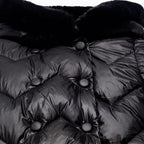 Giaccone lungo trapuntato Bimba Nero 5847/10 -  NANU' BABY