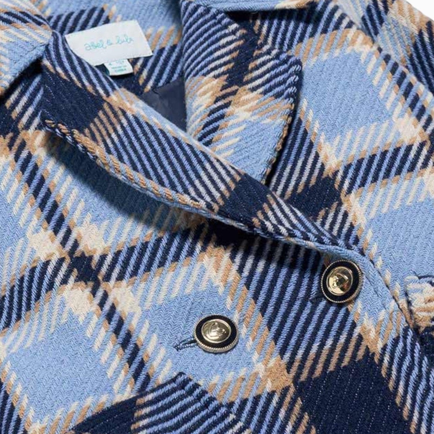 Cappotto a quadri Bimba CIELO 5845/4 -  NANU' BABY