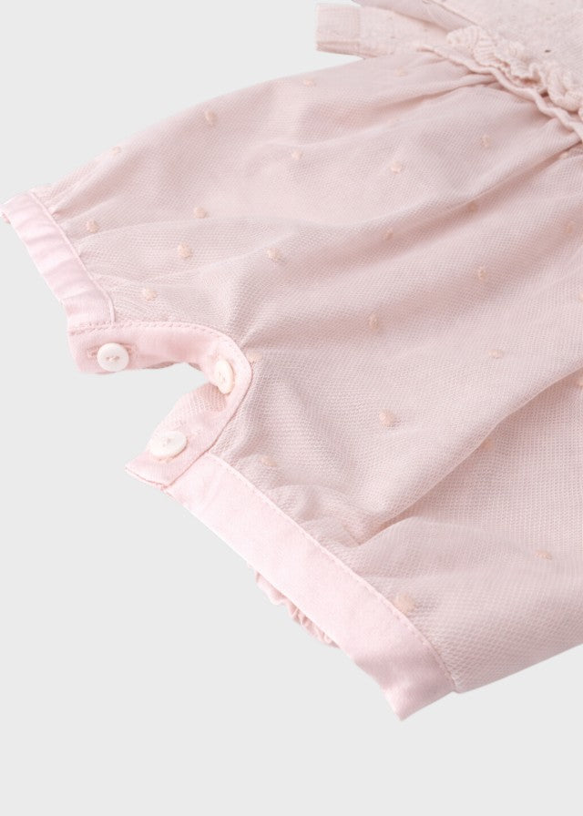 Pagliaccetto Cotone Decorato Rosa FIORE PERLA 7123