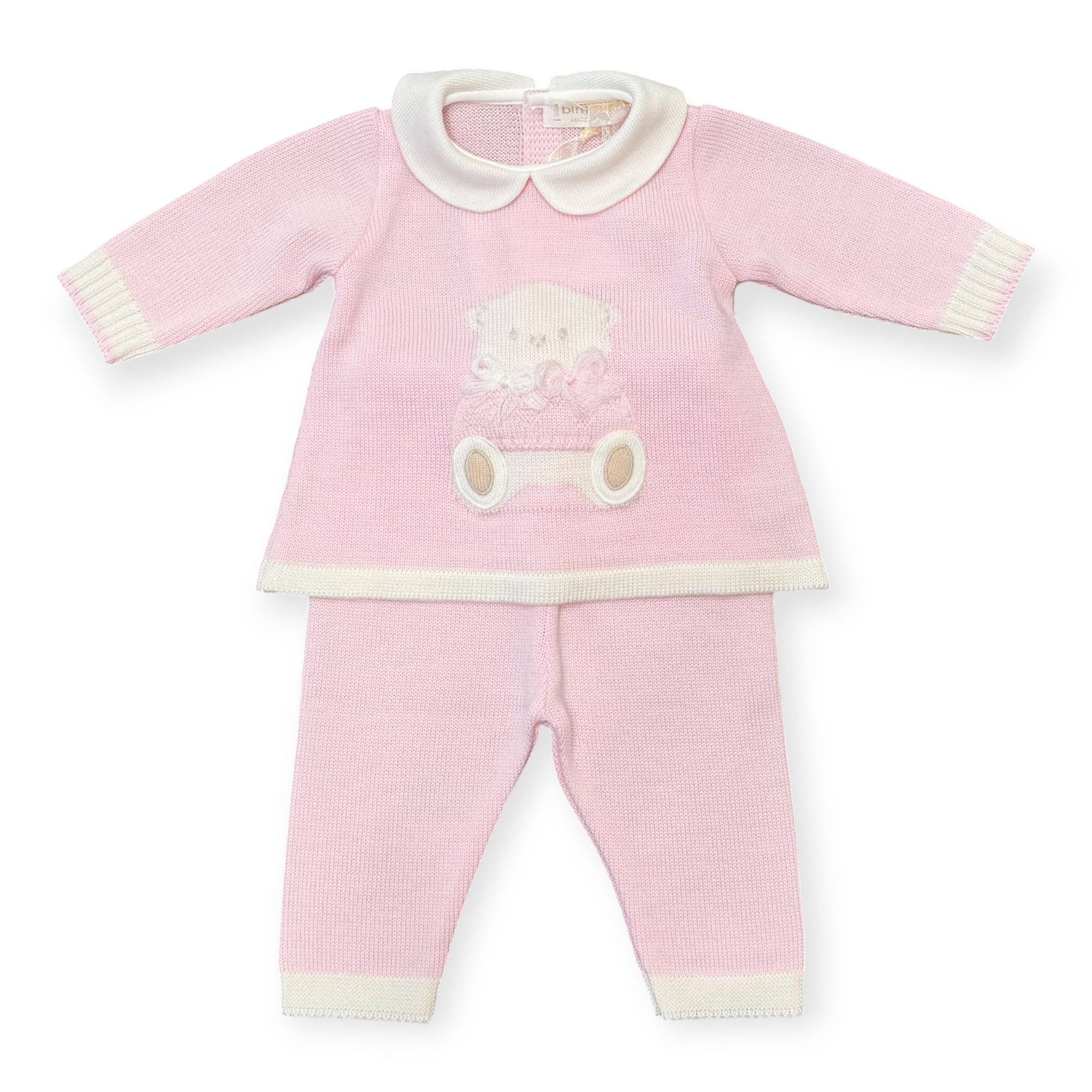 Completo Nascita Neonata Rosa Pura Lana Teddy 7775