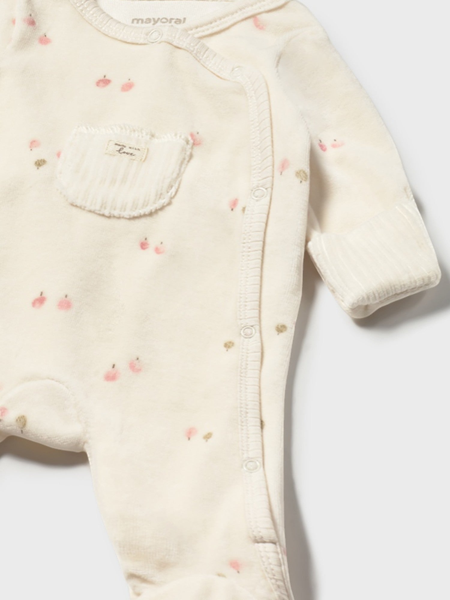 Pagliaccetto ciniglia Neonata Beige 2729/41 corredino e abbigliamento neonato | NANU' BABY