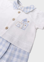 Pagliacetto Lino Casetta Cielo EK5521 corredino e abbigliamento neonato | NANU' BABY