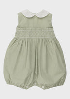 Pagliacetto Taffetà Punto Smock Verde FF648345/1878 corredino e abbigliamento neonato | NANU' BABY