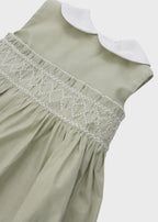 Pagliacetto Taffetà Punto Smock Verde FF648345/1878 corredino e abbigliamento neonato | NANU' BABY