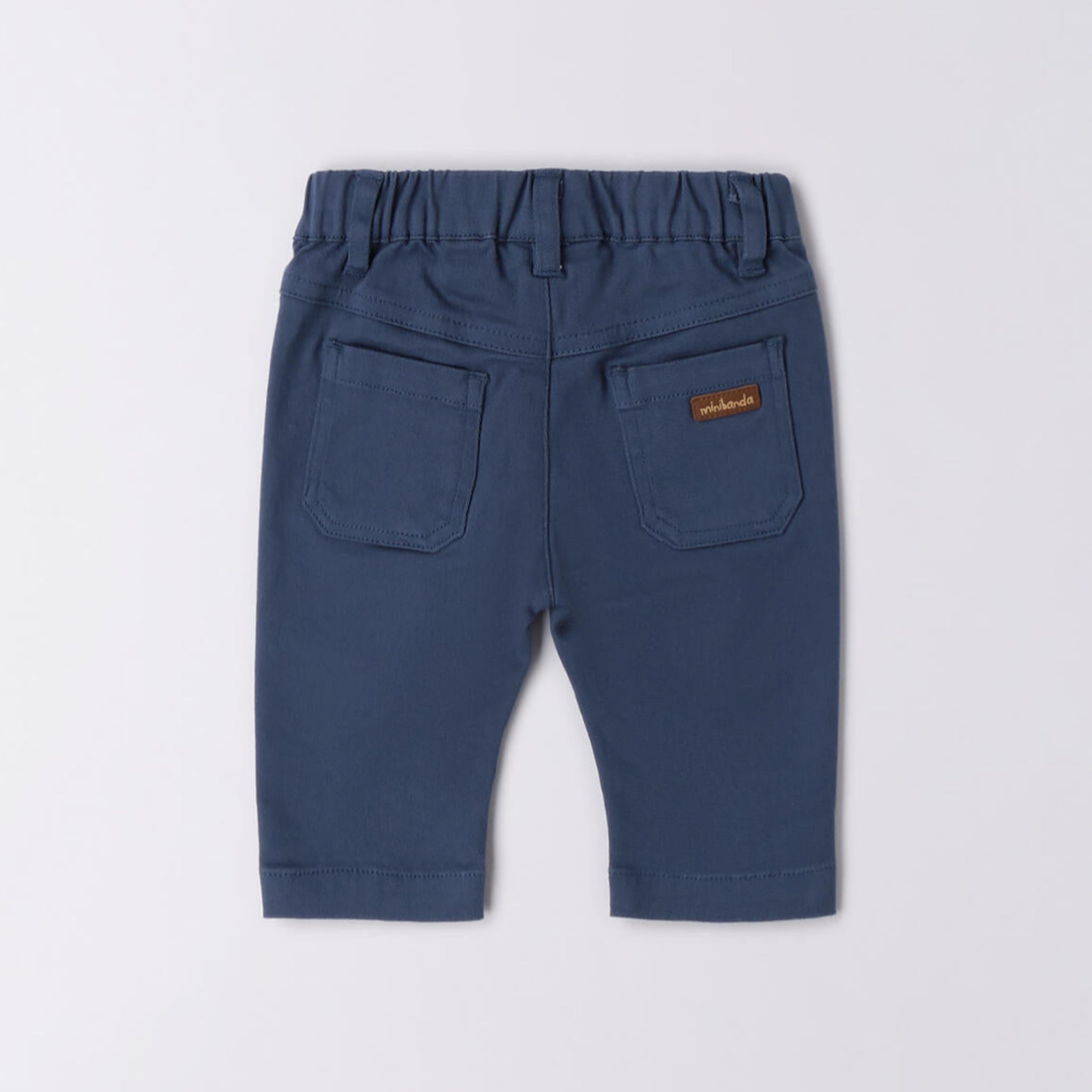 Pantalone Twill Cotone Stretch Bimbo Blu 3F623/3656 corredino e abbigliamento neonato | NANU' BABY