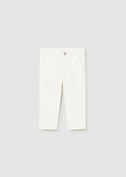 Pantaloni Cotone Chino Bianco 522/39 corredino e abbigliamento neonato | NANU' BABY