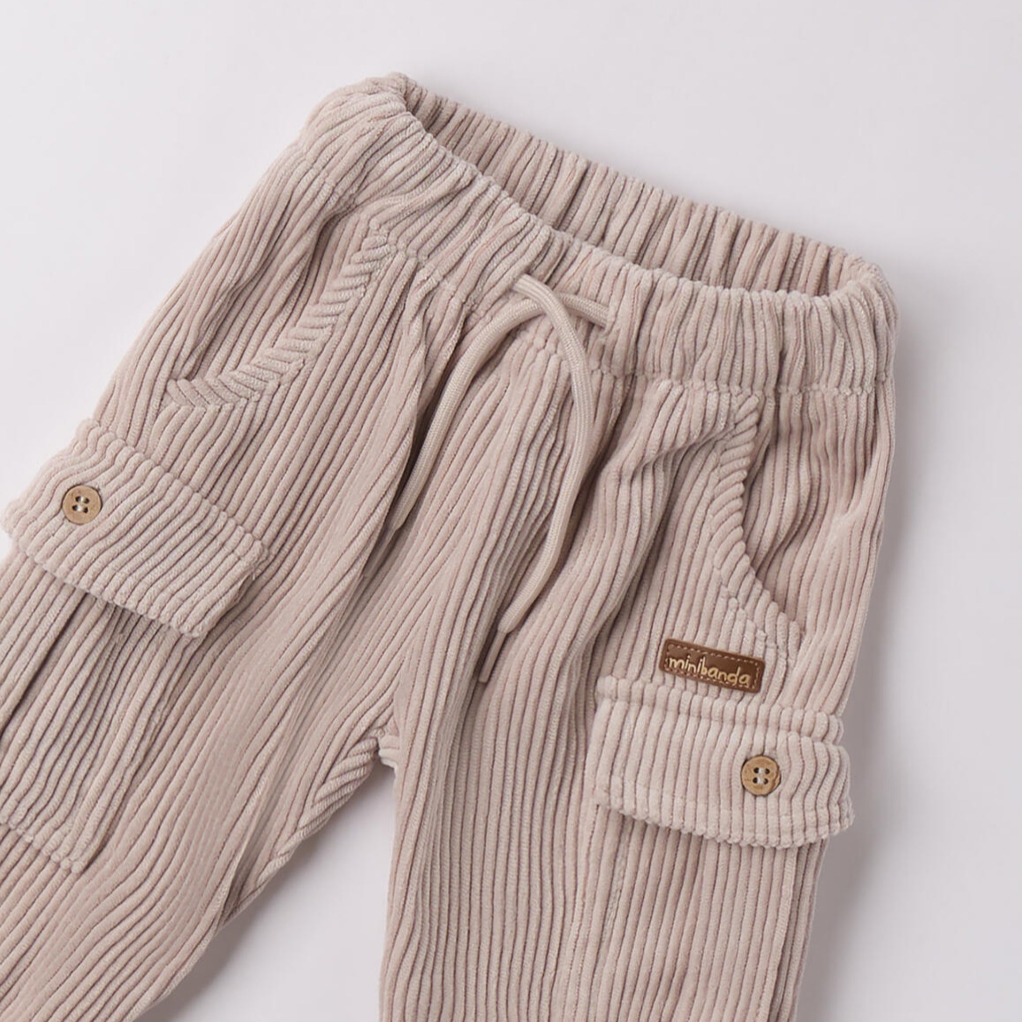 Pantalone Cargo Velluto Bimbo Tortora 3F627/521