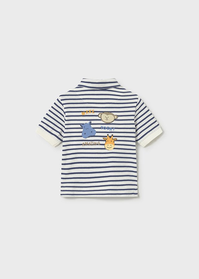 Polo Cotone Ricamo Blu 1110/45 corredino e abbigliamento neonato | NANU' BABY