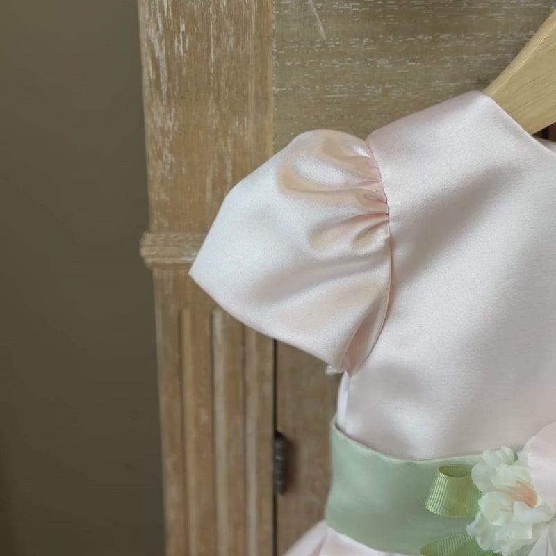 Pink Bandeau Satin Dress GG2636I