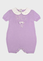 Cotton Romper with Little Roses Lilac 373/L