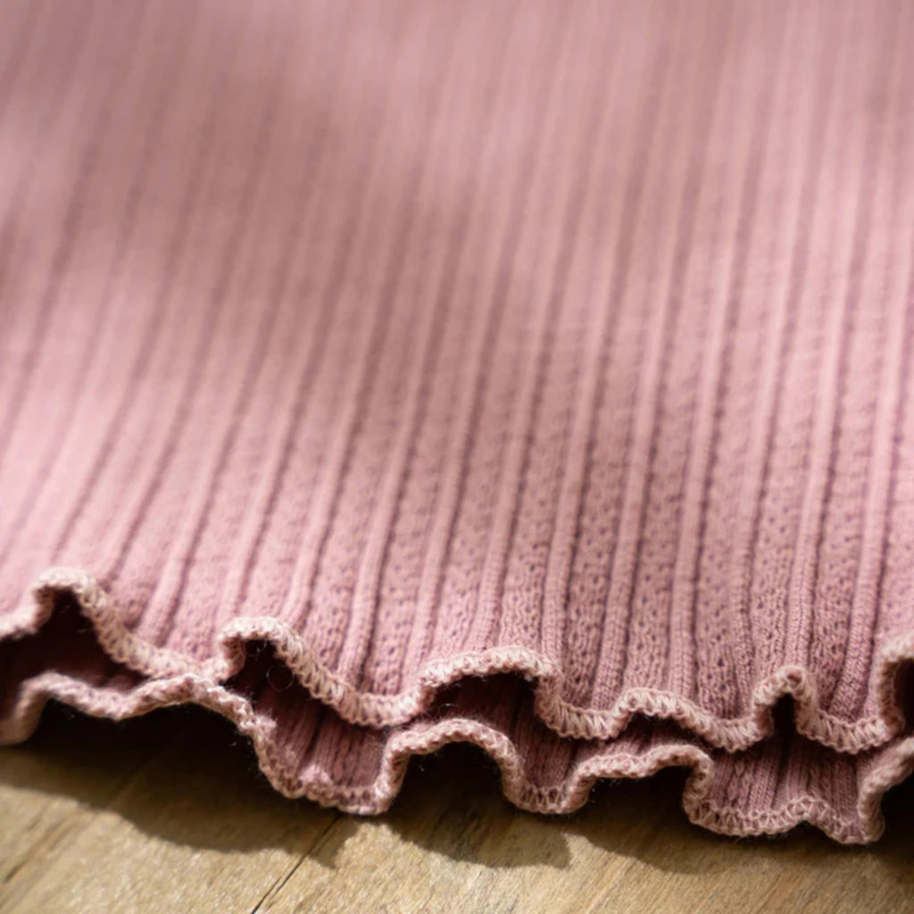 Long-sleeved ribbed T-shirt - Fairy Garden Pink CL25091013