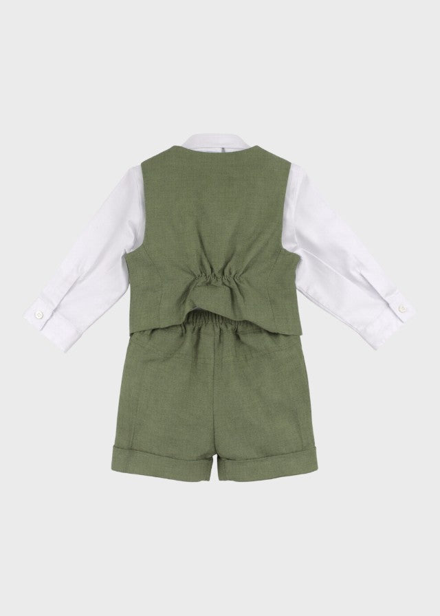 Green Bermuda Waistcoat Ceremony Suit