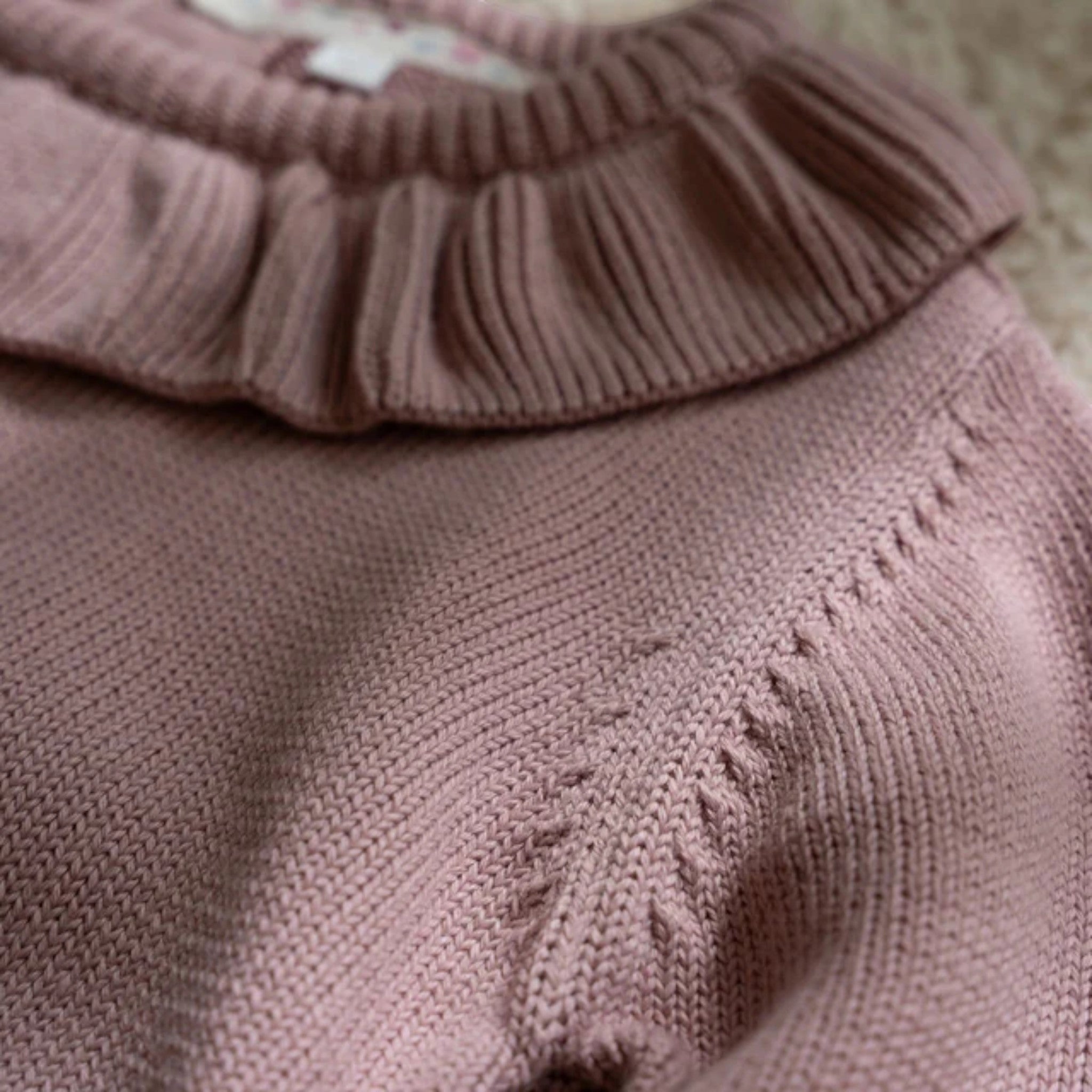 Maglione lavorato a maglia - Giardino delle fate Bimba Rosa CL25092019