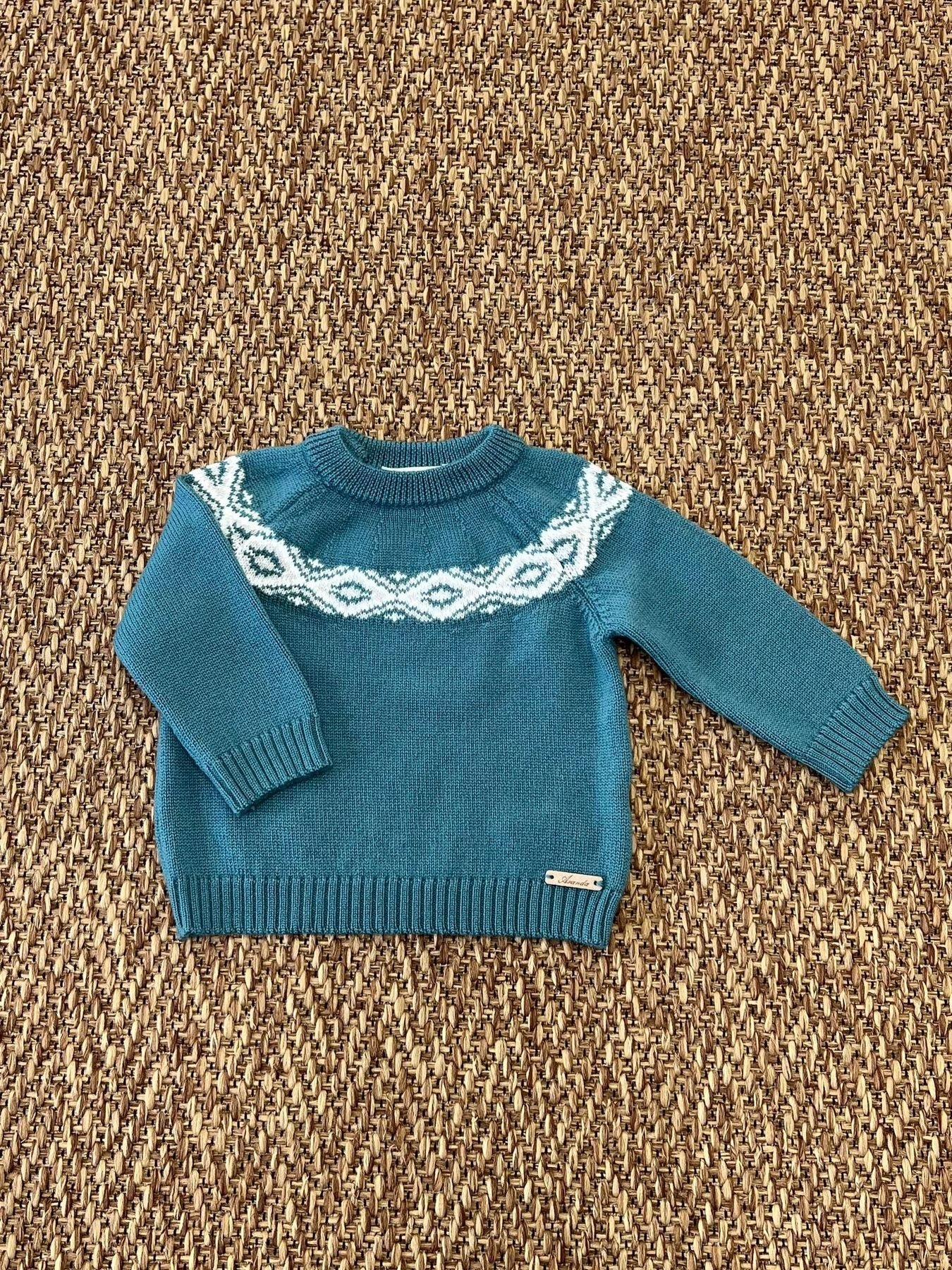 Jacquard Sweater for Boys, GREEN L044-10240