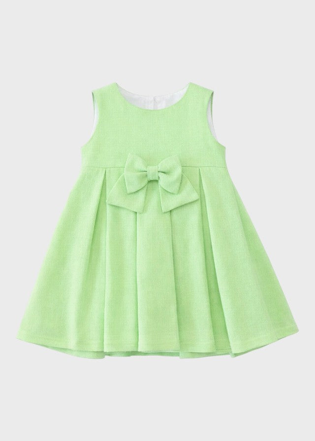 Green Flared Linen Dress FF39007/T26/V