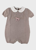 Cotton Romper with Dove Grey Roses 373/T