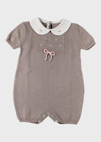 Cotton Romper with Dove Grey Roses 373/T
