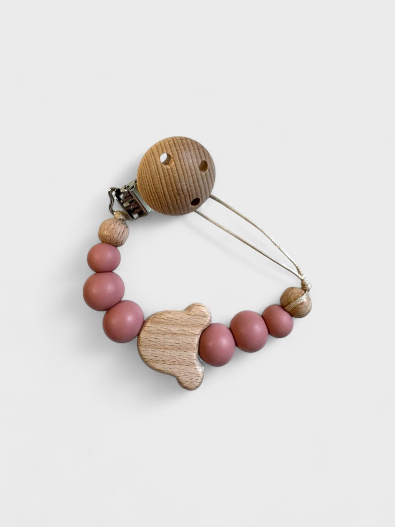 Reggiciuccio Teddy ROSA ANTICO RC/TEDDY ROSA ANTICO corredino e abbigliamento neonato | NANU' BABY