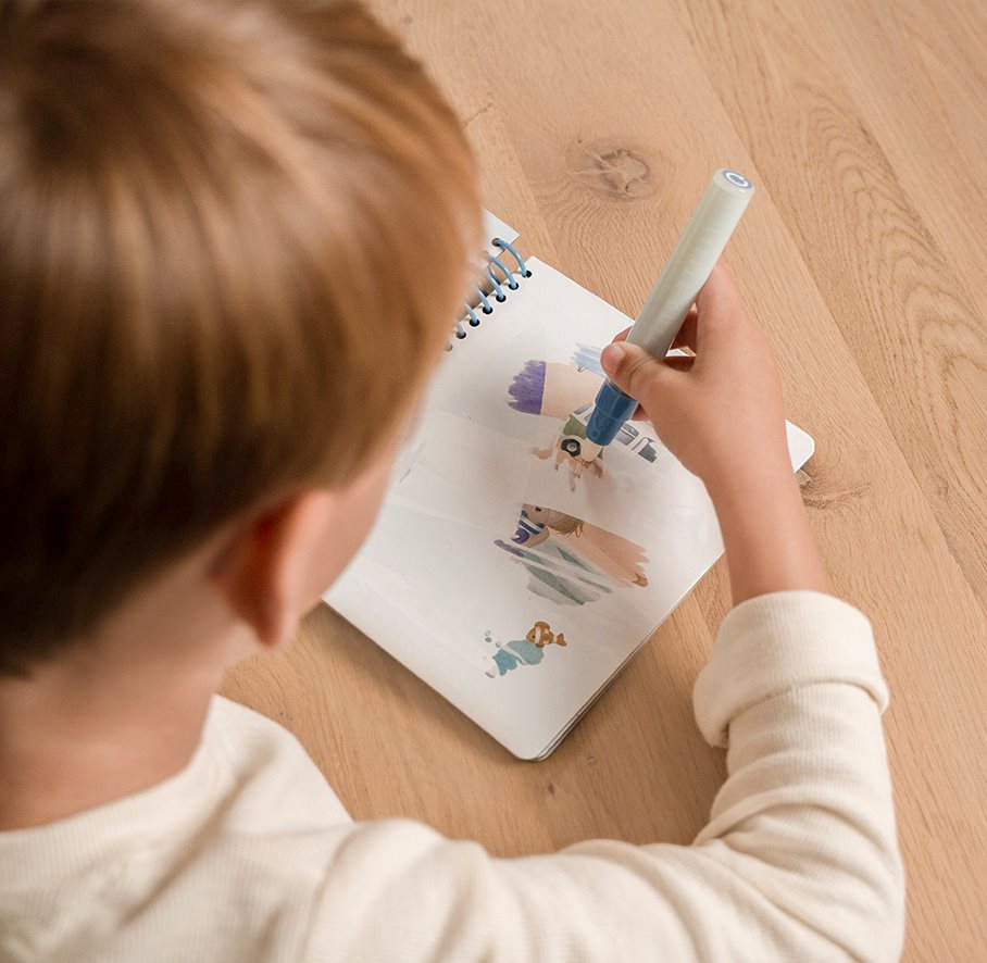 Libro magico da colorare con acqua  Blu 125469 -  NANU' BABY