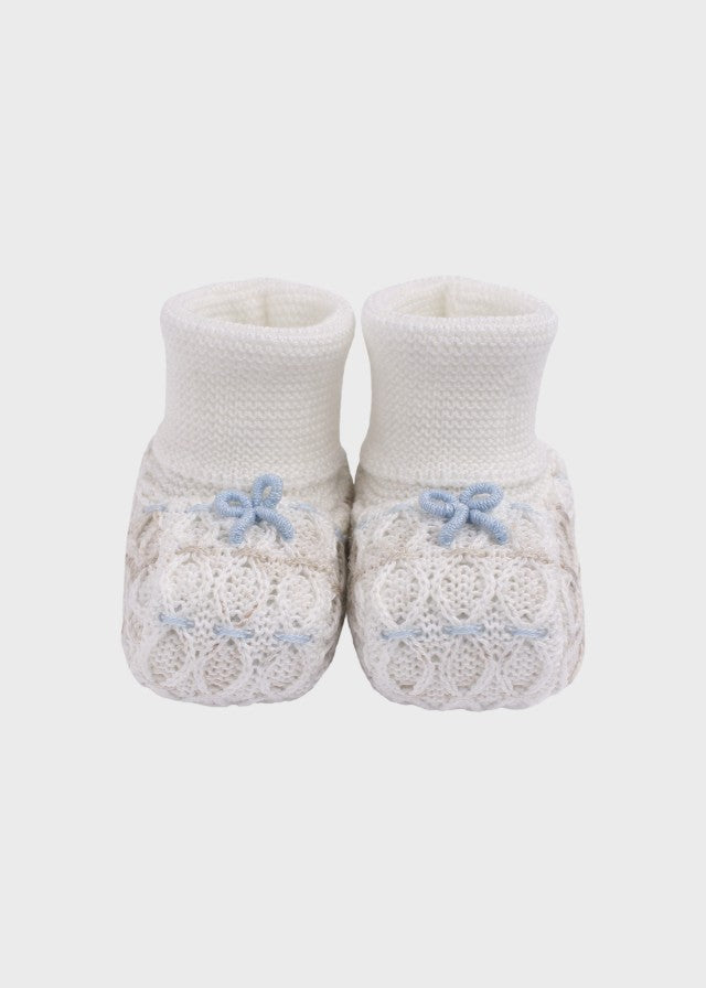 Sky Blue Smocked Slippers EK65S/C