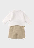 Sand White Cotton Baptism Ceremony Set EV21760