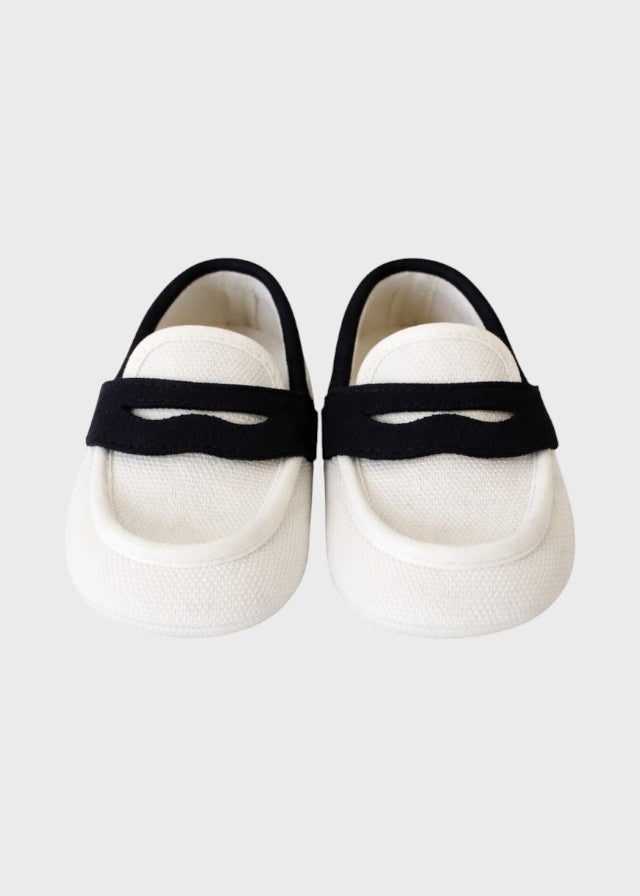 Two-Tone Blue Fabric Moccasin SM3992/T0885/B