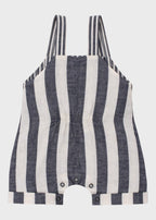 Salopette Bimbo Misto Lino Righina Blu C63278 corredino e abbigliamento neonato | NANU' BABY