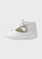 Scarpette Cotone Occhio Panna SM4153/T95/P corredino e abbigliamento neonato | NANU' BABY