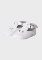 Scarpette Vera Pelle Bianco SM4192/T001/B corredino e abbigliamento neonato | NANU' BABY