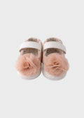 Scarpina Cerimonia Vaniglia Rosa EV311SC corredino e abbigliamento neonato | NANU' BABY