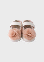 Scarpina Cerimonia Vaniglia Rosa EV311SC corredino e abbigliamento neonato | NANU' BABY