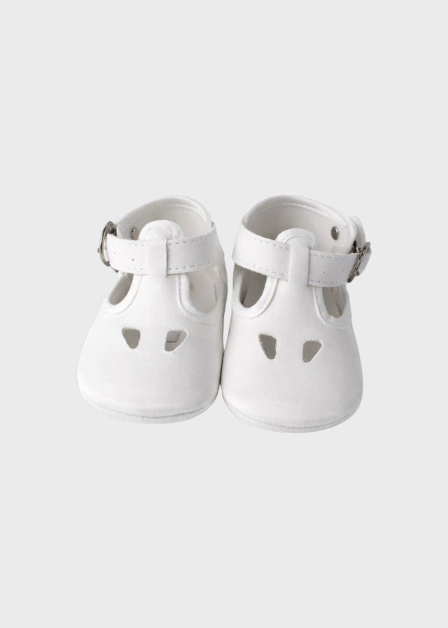 Scarpina Occhio Bue Bianca SM4353/20 corredino e abbigliamento neonato | NANU' BABY