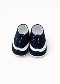 Scarpina Stringata Oxford Blu SM3994/T088/B corredino e abbigliamento neonato | NANU' BABY