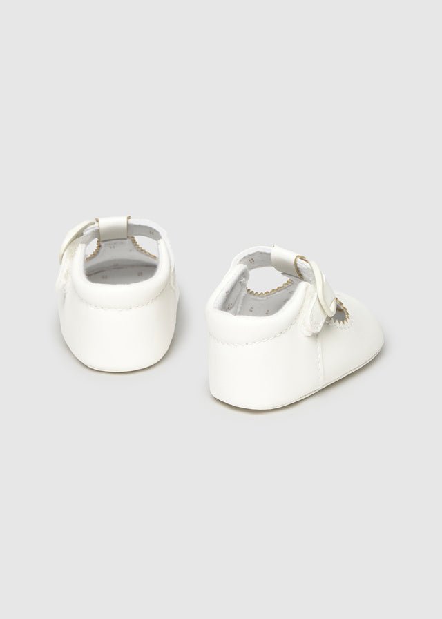 Scarpine Strappo Avorio 9082/88 corredino e abbigliamento neonato | NANU' BABY