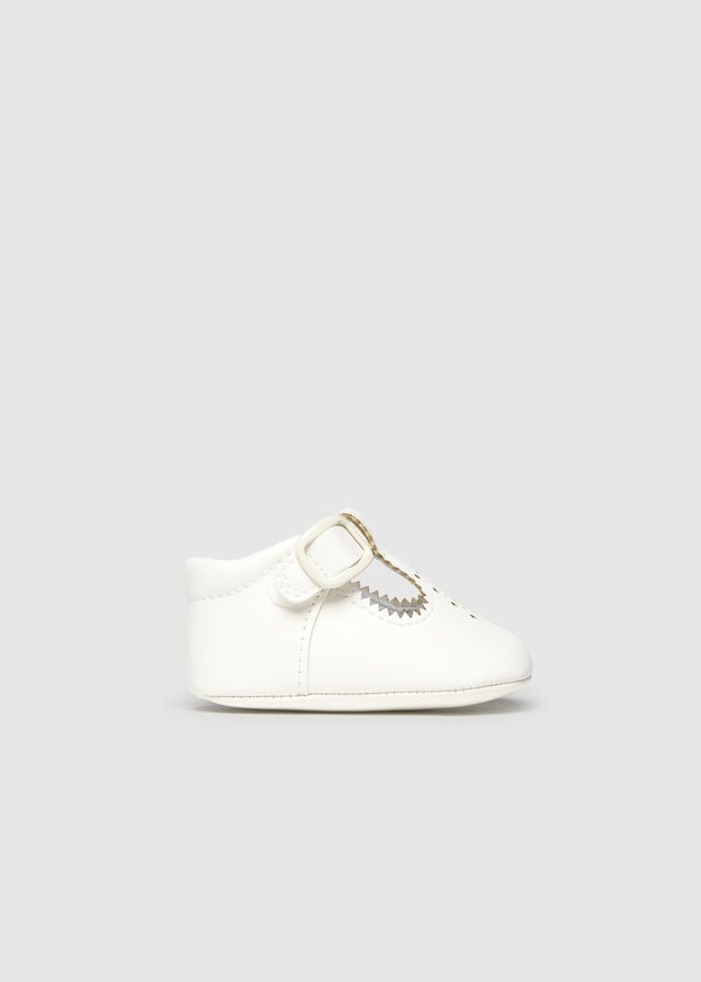 Scarpine Strappo Avorio 9082/88 corredino e abbigliamento neonato | NANU' BABY