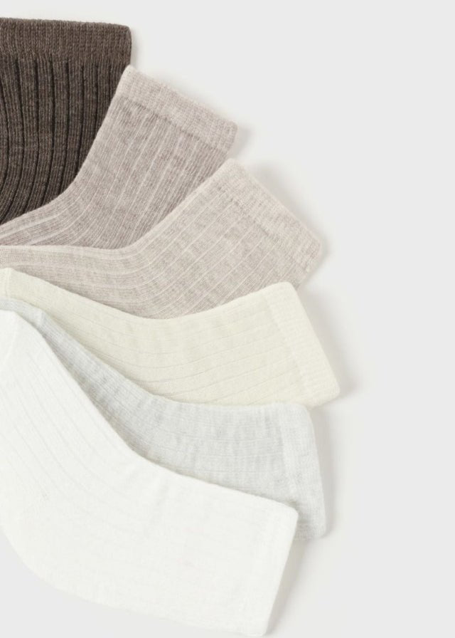 Set 6 calzini Natural 1C - 9758/N corredino e abbigliamento neonato | NANU' BABY