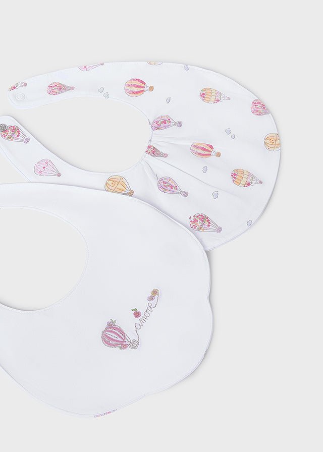 Set Bavaglini Cotone Bianco 9077/45 corredino e abbigliamento neonato | NANU' BABY