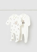 Set Cotone Pagliaccetti Avorio 1716/92 corredino e abbigliamento neonato | NANU' BABY