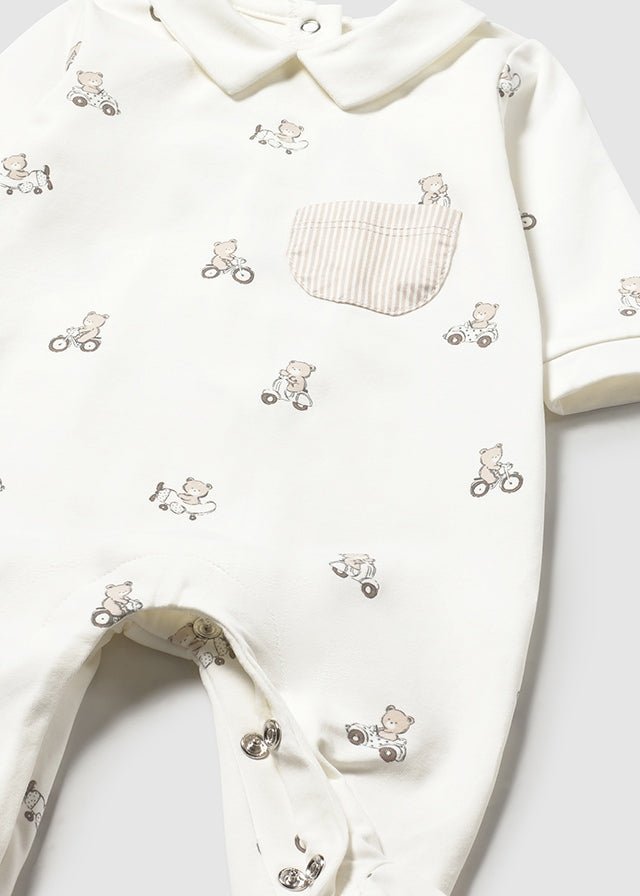 Set Cotone Pagliaccetti Avorio 1716/92 corredino e abbigliamento neonato | NANU' BABY