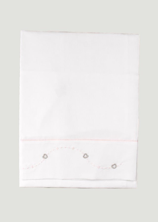 Set Lenzuolino Ghirlanda Rosa EK63LE/R corredino e abbigliamento neonato | NANU' BABY