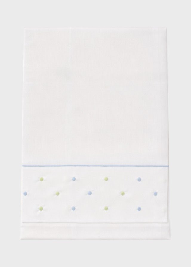 Set Lenzuolino Pois Cielo EK56LE corredino e abbigliamento neonato | NANU' BABY